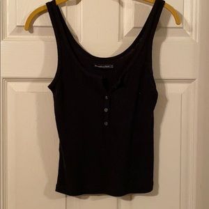 Black Henley Tank Top - LIKE NEW